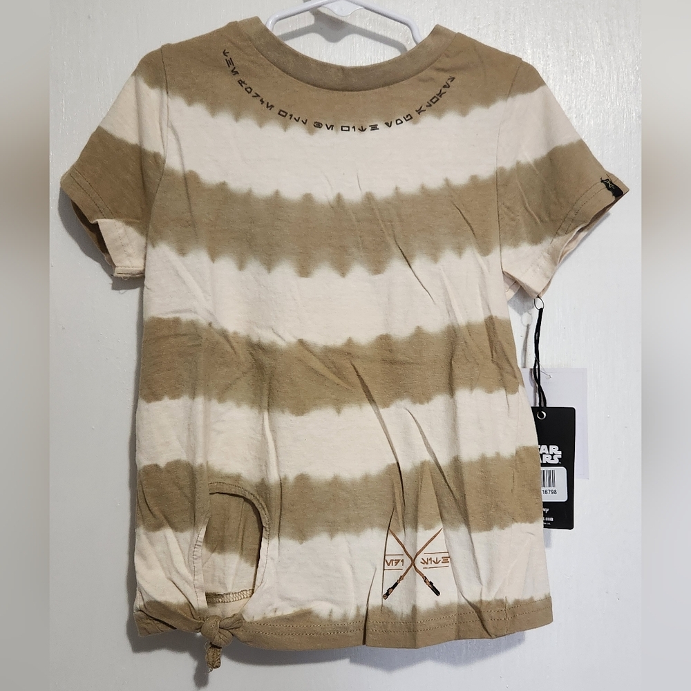 Star Wars Kid Girls Medium 7/8 Brown / Tan Tie Dye Shirt (Heroes & Villains)